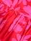abordables Robes à motifs-Femme Floral Imprimer Col Ras du Cou Robe longue maxi du quotidien Vacances manche longue Eté Printemps