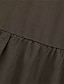 cheap Cotton Linen Skirts-Women&#039;s Skirt Swing Long Skirt Maxi Skirts Ruched Ruffle Solid Colored Street Daily Spring &amp; Summer Cotton Linen Fashion Casual Black Wine Purple Brown
