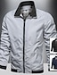 cheap Men&#039;s Jackets &amp; Coats-Men&#039;s Lightweight Jacket Bomber Jacket Outdoor Daily Wear Warm Fall Winter Plain Fashion Streetwear Lapel Regular Black Dark Blue Grey Jacket
