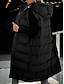 cheap Vest-Women&#039;s Puffer Vest Long Winter Coat Sleeveless Hooded Jacket Thermal Warm Parka Windproof Gilet Zipper Outerwear Fall