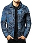 cheap Men&#039;s Print Shirt Jackets-Paisley Color Block Vintage Men&#039;s Shirt Shirt Jacket Shacket Outdoor Street Casual Daily Fall &amp; Winter Turndown Long Sleeve Dark Navy Blue S M L Shirt