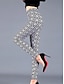 זול טייצים-בגדי ריקוד נשים חותלות מילק פייבר דפוס מותן בינוני באורך מלא פסים בשחור לבן סתיו