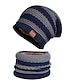 billiga Damhattar-2st/set dam vintermössa stickad halsduk &amp; hattset vindtät vintervärmare keps för cykling utomhus