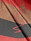 abordables Chemises Pour Femme-Femme Chemise Chemisier Bloc de couleur Casual Imprimer Asymétrique Rouge manche longue basique Col V Printemps Automne