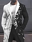 olcso könnyű férfikabát-hangjegy kabát férfi grafikus kabát jegyzetek divat 3d ing üzleti | fehér téli gyapjú zenés utcai ruha munka őszig&amp;amp; turndown hosszú ujjú fekete formális