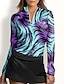 preiswerte Designer-Kollektion-Damen poloshirt Blau Langarm Sonnenschutz Shirt Herbst Winter Damen-Golfkleidung, Kleidung, Outfits, Kleidung