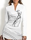 billige Kvinners golfklær-Dame POLO T-skjorte Hvit Langermet Solbeskyttelse Topper Høst Vinter Dame golfantrekk Klær Antrekk Bruk klær
