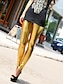 cheap Party women&#039;s Pants-Women&#039;s Leggings Polyester Solid Color Silver Hulan Fashion Mid Waist Full Length Party Valentine&#039;s Day Fall Winter