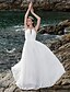cheap Wedding Dresses-A-Line Halter Neck Floor Length Chiffon Made-To-Measure Wedding Dresses with Draping by LAN TING BRIDE® / Open Back