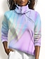 ieftine Îmbrăcăminte de golf pentru femei-Pentru femei Pulover cu pulovere Violet Manșon Lung Termic cald Topuri Toamnă Iarnă Vestimenta Golf Doamnelor Haine Ținute Poartă Îmbrăcăminte