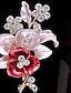 abordables Broches-Mujer Circonita Broche Clásico Flor Elegante De moda Broche Joyas Dorado Para Calle Cita