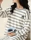 cheap Women&#039;s Sleepwear-Women&#039;s Cotton Pajamas Sets Letter Panda Casual Comfort Home Bed Breathable Crew Neck Long Sleeve Pullover Pant Pocket Fall Winter White Yellow