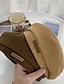 preiswerte Damen Hüte-1 Stück trendige, lässige braune britische Baskenmütze mit gepatchtem Buchstaben für Damen, Herbst-Winter-Maler-Fedora-Hut