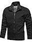 cheap Men&#039;s Jackets &amp; Coats-Men&#039;s Lightweight Jacket Bomber Jacket Outdoor Daily Wear Warm Fall Winter Plain Fashion Streetwear Lapel Regular Black Dark Blue Grey Jacket