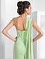Χαμηλού Κόστους Φορέματα ειδικών περιστάσεων-Ίσια Γραμμή Ένας Ώμος Μακρύ Σιφόν Φόρεμα με Διακοσμητικά Επιράμματα / Που καλύπτει με TS Couture®