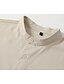 cheap Cotton Linen Shirt-Men&#039;s Shirt Linen Shirt Button Up Shirt Casual Shirt Summer Shirt Beach Shirt Black White Pink Long Sleeve Solid Color Collar Hawaiian Holiday Clothing Apparel