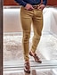 billige Chinos-Herre Bukser kinesisk Chino bukser Lomme Vanlig Komfort Åndbart udendørs Daglig I-byen-tøj Mode Afslappet Gul Rød