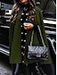 cheap Women&#039;s Coats &amp; Trench Coats-Women&#039;s Cloak / Capes Long Coat Winter Coat Thermal Warm Pea Coat Double Breasted Trench Coat Fall Party Elegant Lady Jacket Long Sleeve Black Army Green Orange