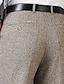 preiswerte Anzughose-Herren Anzughosen Hose Hosen Freizeithose Tweed-Hosen Vordertasche Gerade geschnitten Glatt Komfort Geschäft Täglich Festtage Modisch Schick &amp; Modern Schwarz Khaki