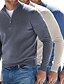 cheap Men&#039;s Pullover Sweater-Men&#039;s Sweater Dress Sweater Pullover Sweater Jumper Ribbed Knit Cropped Zipper Knitted Solid Color Stand Collar Stylish Basic Outdoor Daily Clothing Apparel Fall Winter Black White S M L