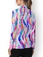 abordables Colección de diseñador-Mujer Camisas de polo Azul Manga Larga Protección Solar Camiseta Tie-dye Otoño Invierno Ropa de golf para damas Ropa Trajes Ropa Ropa