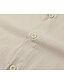 cheap Cotton Linen Shirt-Men&#039;s Shirt Linen Shirt Button Up Shirt Casual Shirt Summer Shirt Beach Shirt Black White Pink Long Sleeve Solid Color Collar Hawaiian Holiday Clothing Apparel