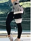 preiswerte Leggings-Damen Leggins Polyester Streifen Rubinrot Weiß Aktiv Hoher Taillenbund Knöchellänge Outdoor Yoga Herbst Winter