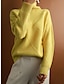cheap Sweaters-Women&#039;s Pullover Sweater Jumper Turtleneck Cable Knit Acrylic Oversized Fall Winter Regular Outdoor Daily Going out Stylish Casual Soft Long Sleeve Solid Color Black Yellow Camel S M L