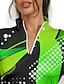 baratos Roupas de golfe feminino-Mulheres Camisa polo de caminhada Verde Manga Longa Proteção Solar Blusas Poá Outono Inverno Roupas femininas de golfe, roupas, roupas, roupas