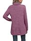 cheap Basic Women&#039;s Tops-Shirt Blouse Women&#039;s Blue Purple Dark Gray Solid / Plain Color Split Office Daily Fashion High Neck Regular Fit S
