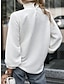 preiswerte Basic-Damenoberteile-Hemd Bluse Damen Schwarz Weiß Rosa Solide / einfarbig Puffärmel Täglich Modisch Stehkragen Regular Fit S