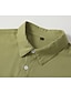 cheap Cotton Linen Shirt-Men&#039;s Shirt Linen Shirt Button Up Shirt Summer Shirt Beach Shirt Black White Pink Long Sleeve Plain Lapel Spring &amp; Summer Casual Daily Clothing Apparel