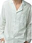 billiga Pyjamas-Herr Vardagsklädsel Sovkläder Pyjamas set Pyjamastopp och byxa 2 delar Rand Stylish Ledigt Komfort Hem Dagligen Bomullsblandning Komfort Kavajslag Långärmad Skjorta Byxa Snörning Elastisk midja