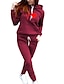 ieftine Costume din Două Piese-Pentru femei Hanorac cu Glugă Trening Seturi de pantaloni Inimă În aer liber Casual Cordon Imprimeu Negru Manșon Lung Cald Sport Capișon Toamna iarna