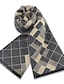 cheap Men&#039; Scarves &amp; Gloves-Men&#039;s Casual Daily Weekend Black Apricot Scarf Plaid