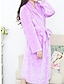 cheap Women&#039;s Robes-Women&#039;s Fleece Pajamas Robe Bathrobe Pure Color Plush Casual Comfort Home Bed Spa Flannel Warm Lapel Long Sleeve Pocket Fall Winter White Pink