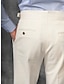 preiswerte Anzughose-Herren Anzughosen Hose Hosen Anzughose Gurkha-Hose Tasche Glatt Komfort Atmungsaktiv Outdoor Täglich Ausgehen Modisch Brautkleider schlicht Schwarz Weiß