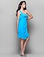 Χαμηλού Κόστους Φορέματα ειδικών περιστάσεων-Ίσια Γραμμή Ένας Ώμος Μέχρι το γόνατο Σιφόν Φόρεμα με Χάντρες / Κρυστάλλινη λεπτομέρεια / Δαντέλα με TS Couture®