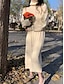 Χαμηλού Κόστους Μάλλινα φορέματα-Γυναικεία Φόρεμα πουλόβερ Φόρεμα Jumper Χειμερινό φόρεμα Μίντι φόρεμα Πλεκτά Μοντέρνα Καθημερινά Μονόχρωμες ΕΞΩΤΕΡΙΚΟΥ ΧΩΡΟΥ Causal Καθημερινά Αργίες Ζιβάγκο Μακρυμάνικο Κουρελού 2023 Χαλαρή Εφαρμογή