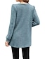 preiswerte Basic-Damenoberteile-Hemd Bluse Damen Schwarz Wein Blau Solide / einfarbig Tasche Täglich Modisch Rundhalsausschnitt Regular Fit S