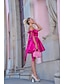 cheap Homecoming Dresses-A-Line Homecoming Dresses Corsets Dress Holiday Graduation Short / Mini Sleeveless Spaghetti Strap Pink Dress Satin with Bow(s) 2024