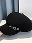 baratos Chapéus de mulher-Boinas elegantes em relevo clássicas de cor sólida estilo britânico boina respirável chapéus de jornaleiro para mulheres outono &amp; inverno