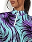 baratos Coleção de designers-Mulheres Camisa polo de caminhada Azul Manga Longa Proteção Solar Blusas Outono Inverno Roupas femininas de golfe, roupas, roupas, roupas