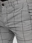 billige Chinos-Herre Bukser kinesisk Chino bukser Lomme Ruter Komfort Pustende utendørs Daglig Ut på byen Mote Fritid Mørk kaki Svart