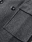 billige Trenchcoat til mænd-Herre Vinter jakke Overfrakke Lang trenchcoat udendørs Dagligdagstøj Efterår Vinter Polyester Overtøj Tøj Mode Gade Vanlig Knaphul Dobbeltradet
