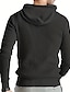 tanie sweter męski sweter-Męskie Sweter sweter Prążkowany Robić na drutach Regularny Ściągana na sznurek Klasyczny Równina Kaptur Współczesny współczesny Praca Dzienne zużycie Odzież Zima Czarny Beżowy M L XL