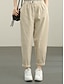 cheap Wide Leg &amp; High Waisted-Women&#039;s Chinos Pants Trousers Cotton High Waist Full Length Black Fall