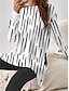cheap Women&#039;s Two Piece Sets-Women&#039;s T shirt Tee Pants Sets Floral Graphic Striped Print Casual Daily Fashion Long Sleeve Crew Neck Black Fall &amp; Winter
