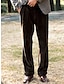 billige Kjole bukser-Herre Pæne bukser Fløjlsbukser Bukser Suit Bukser Lomme Vanlig Komfort Åndbart udendørs Daglig I-byen-tøj Mode Afslappet Sort Kakifarvet