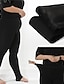 cheap Leggings-Women&#039;s Leggings Plus Size Polyester Plain Grey Black Fashion High Waist Full Length Outdoor Home Fall Winter